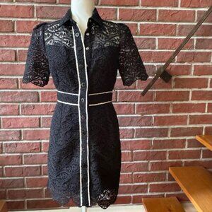 Sandro Paris Livy black lace dress size 36 NWT